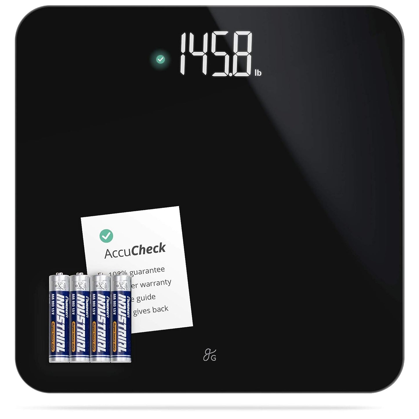 Greater Goods AccuCheck Scale for Body Weight, Bathroom Scale, Designed in St Louis, Ash Grey