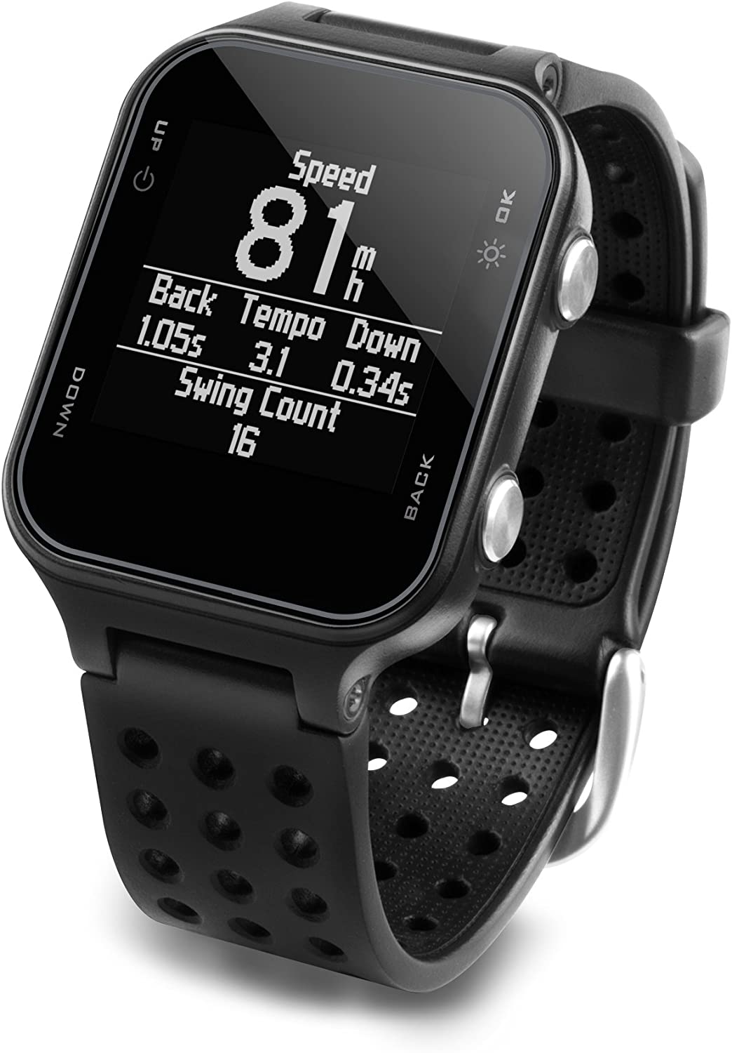 Garmin 010-03723-01 Approach S20, GPS Golf Watch with Step Tracking, Preloaded Courses, Black
