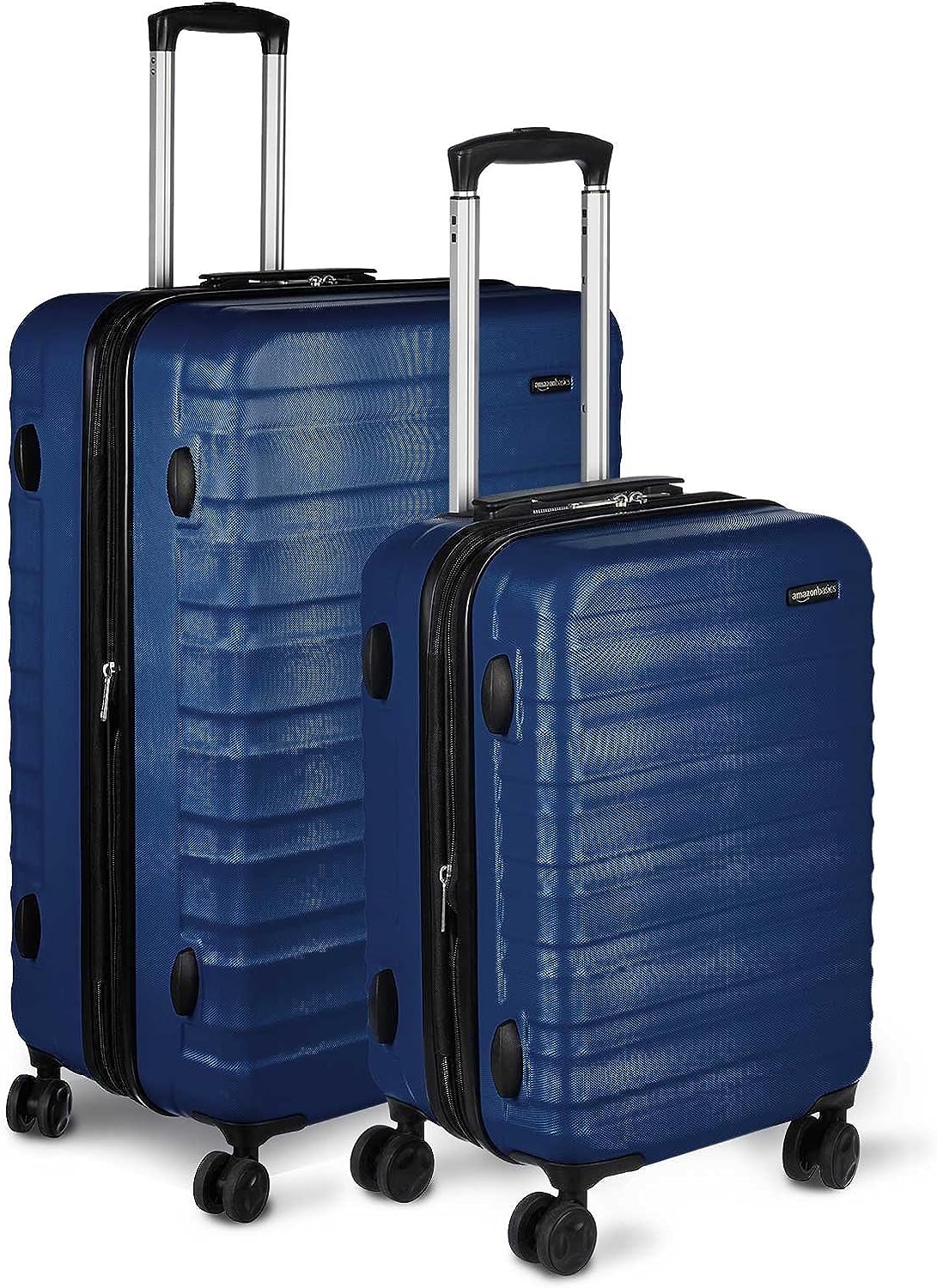 Amazon Basics 2-Piece Set Hardside Spinner, Black