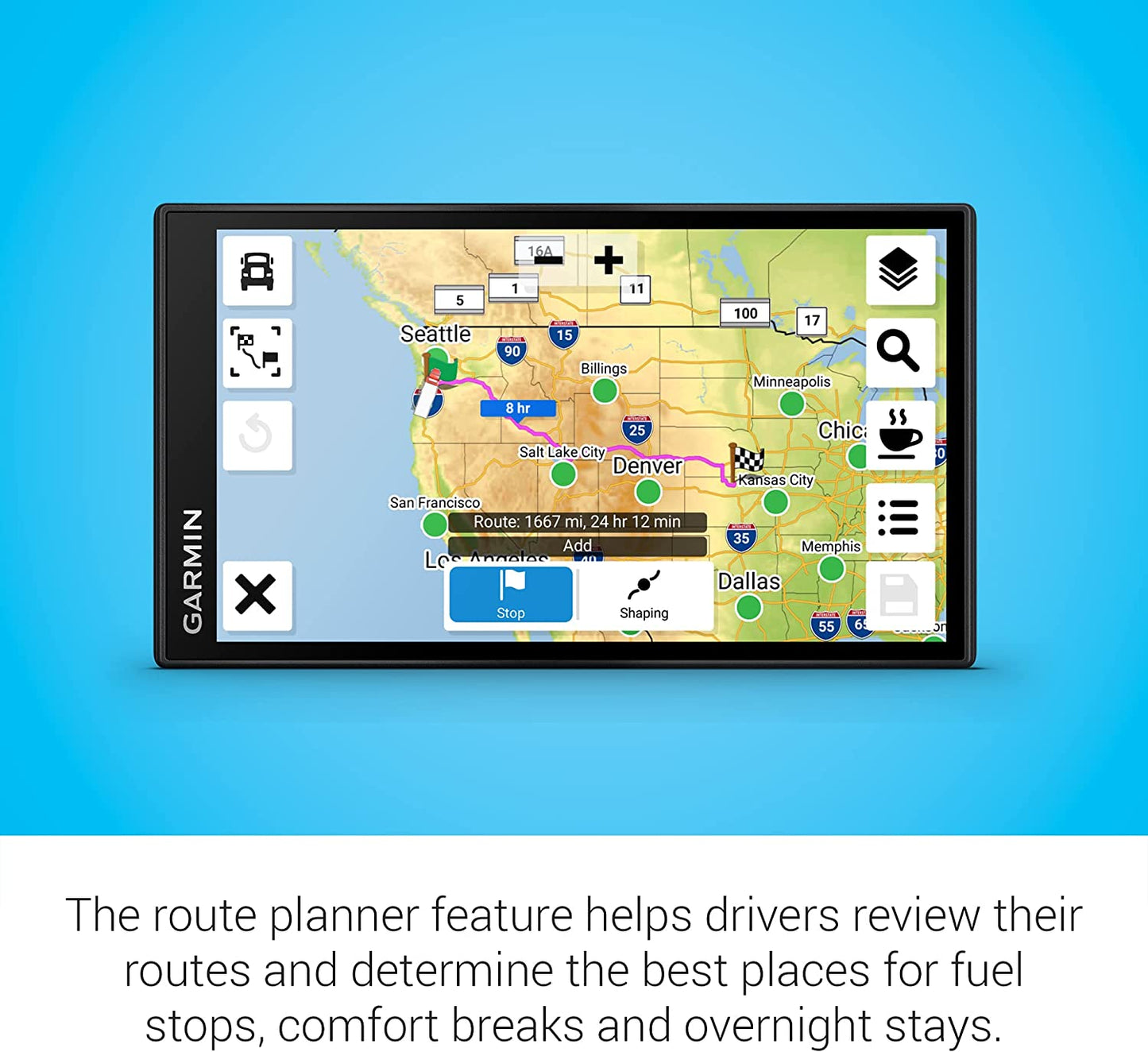Garmin dēzl™ OTR610, Large, Easy-to-Read 6” GPS Truck Navigator, Custom Truck Routing, High-Resolution Birdseye Satellite Imagery, Directory of Truck & Trailer Services