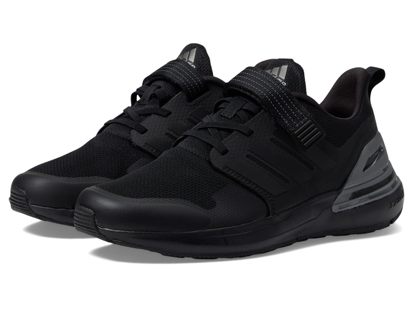 adidas RapidaSport Running Shoe, Black/Black/Black (Elastic), 6.5 US Unisex Big Kid