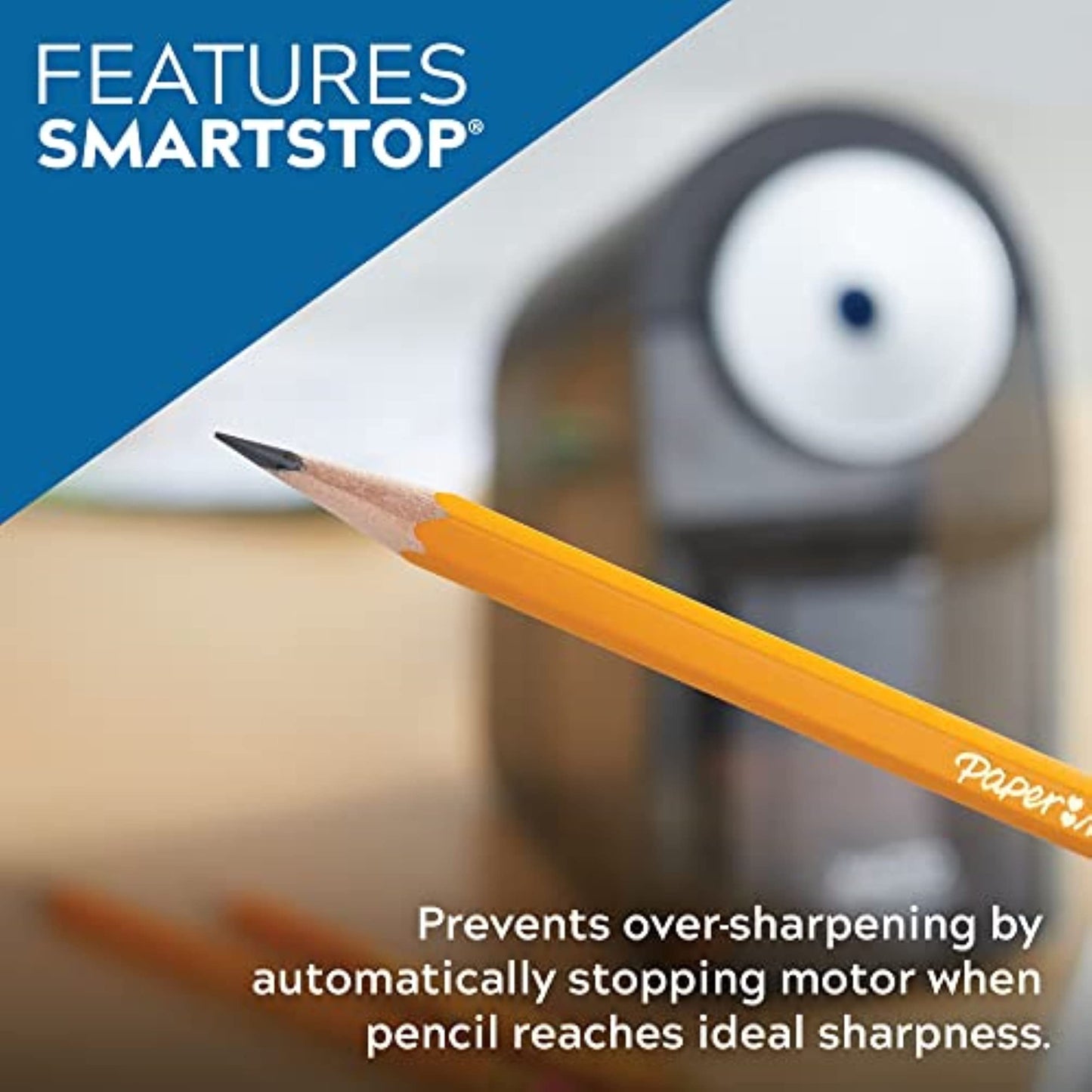 X-ACTO Electric Pencil Sharpener,With Auto Adjust Dial,SafeStart,Smartstop Black