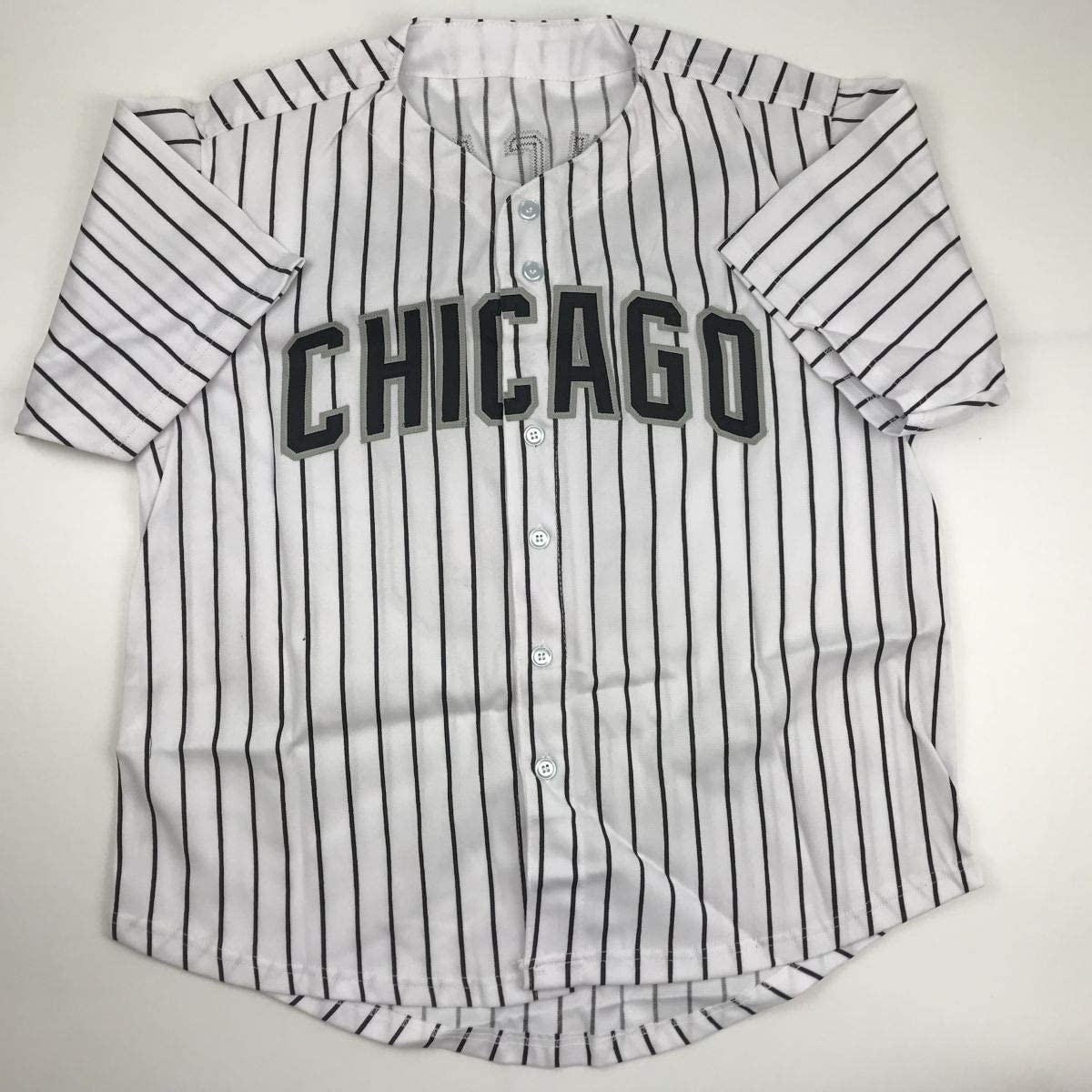 Autographed/Signed Yoan Moncada Chicago Pinstripe Baseball Jersey Beckett BAS COA