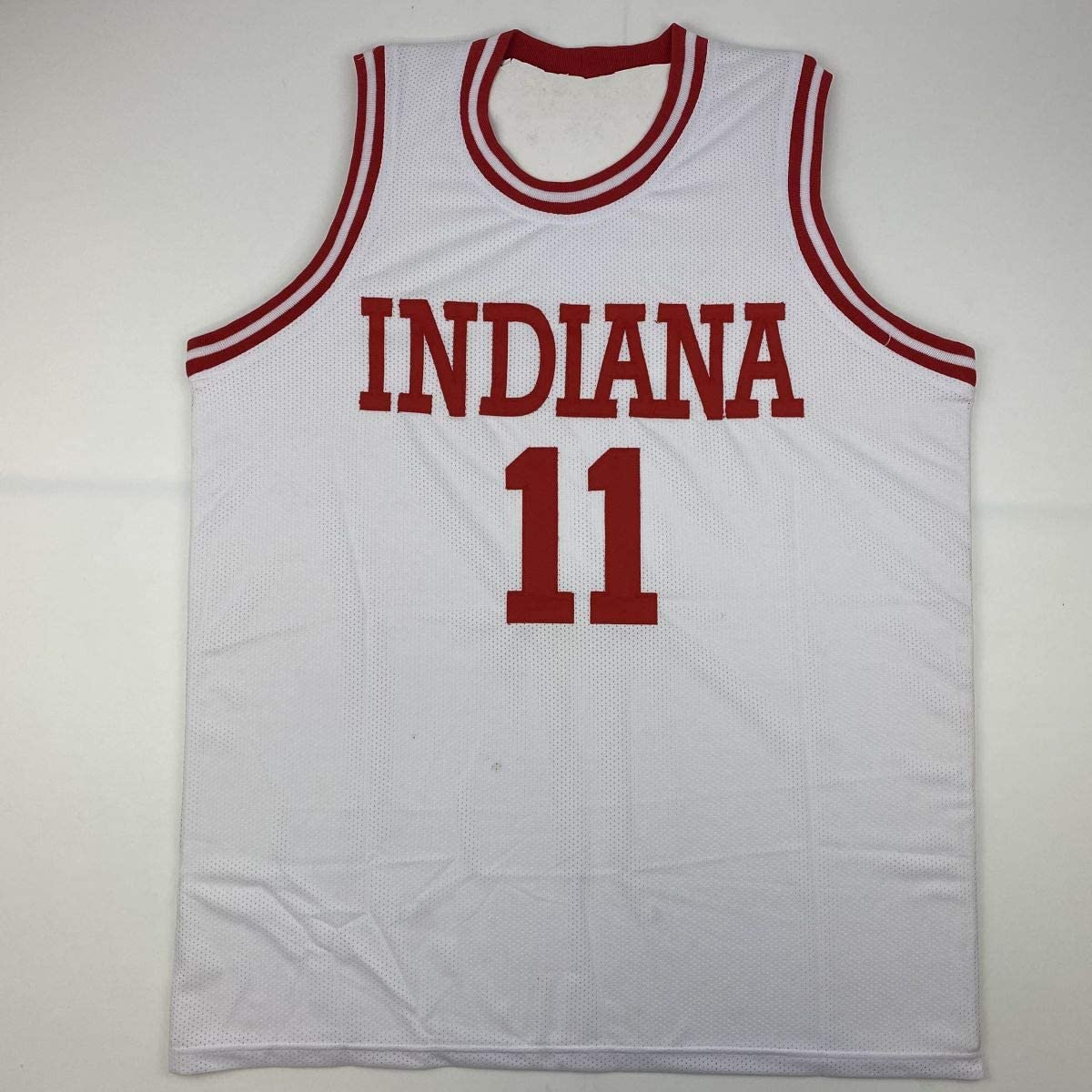 Autographed/Signed Isiah Thomas Indiana White Basketball Jersey Beckett BAS COA