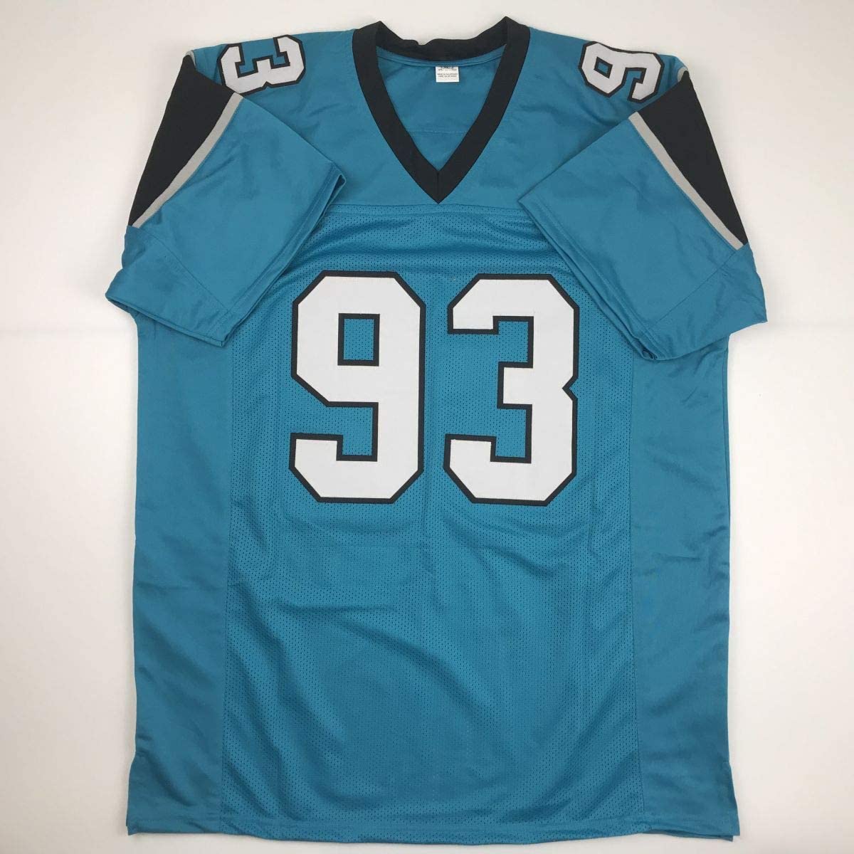 Autographed/Signed Gerald McCoy Carolina Blue Football Jersey JSA COA