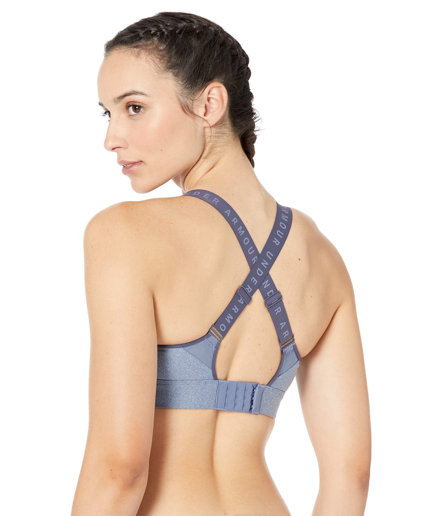 Under Armour Infinity High Heather Bra Aurora Purple Light Heather/Tempered Steel LG (US 12-14)
