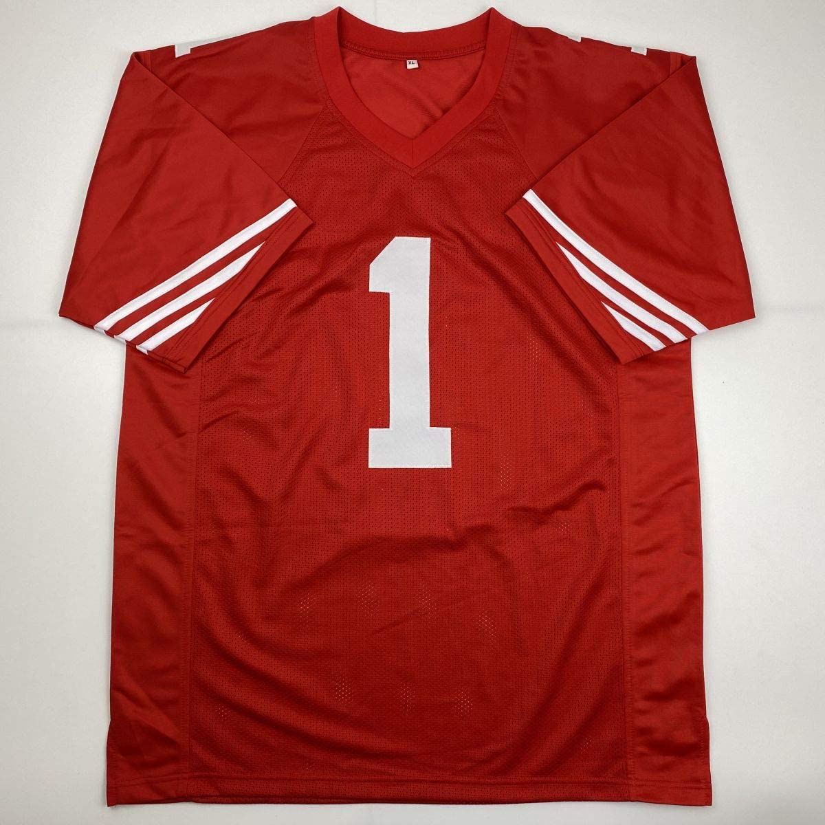 Autographed/Signed Kyle Shanahan Coach San Francisco Red Football Jersey Beckett BAS COA