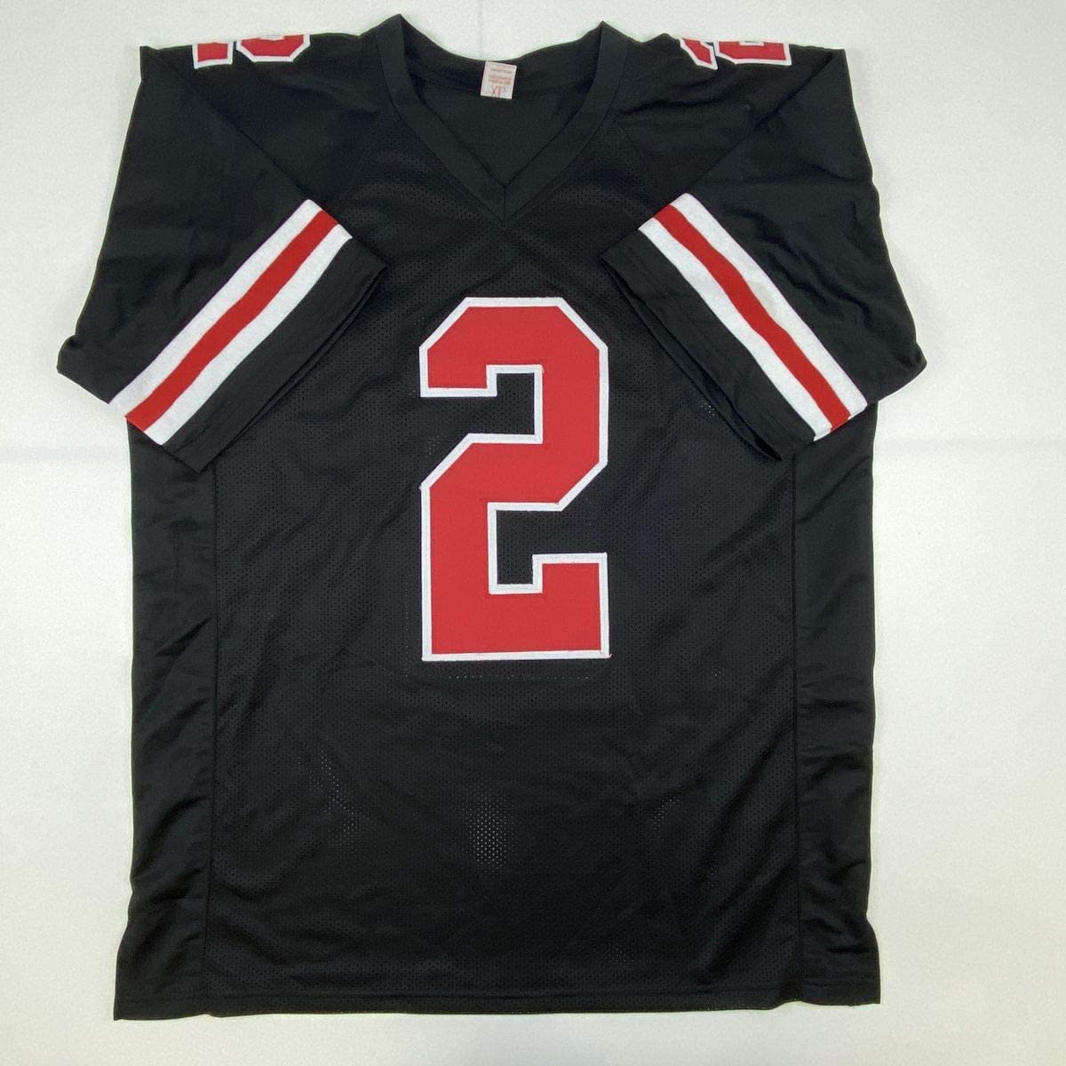 Autographed/Signed JK J.K. Dobbins Ohio State Black College Football Jersey Beckett BAS COA