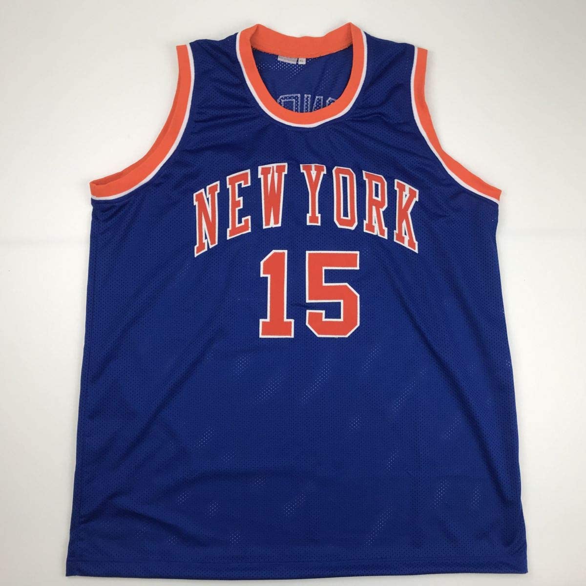Autographed/Signed Earl Monroe New York Blue Basketball Jersey JSA COA