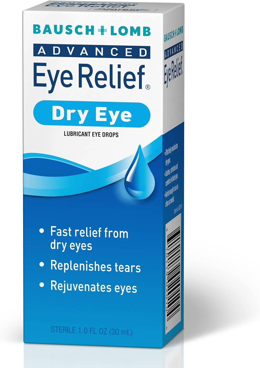 Advanced Eye Relief Eye Drops by Bausch & Lomb, for Dry Eyes & Redness Relief, 30 mL