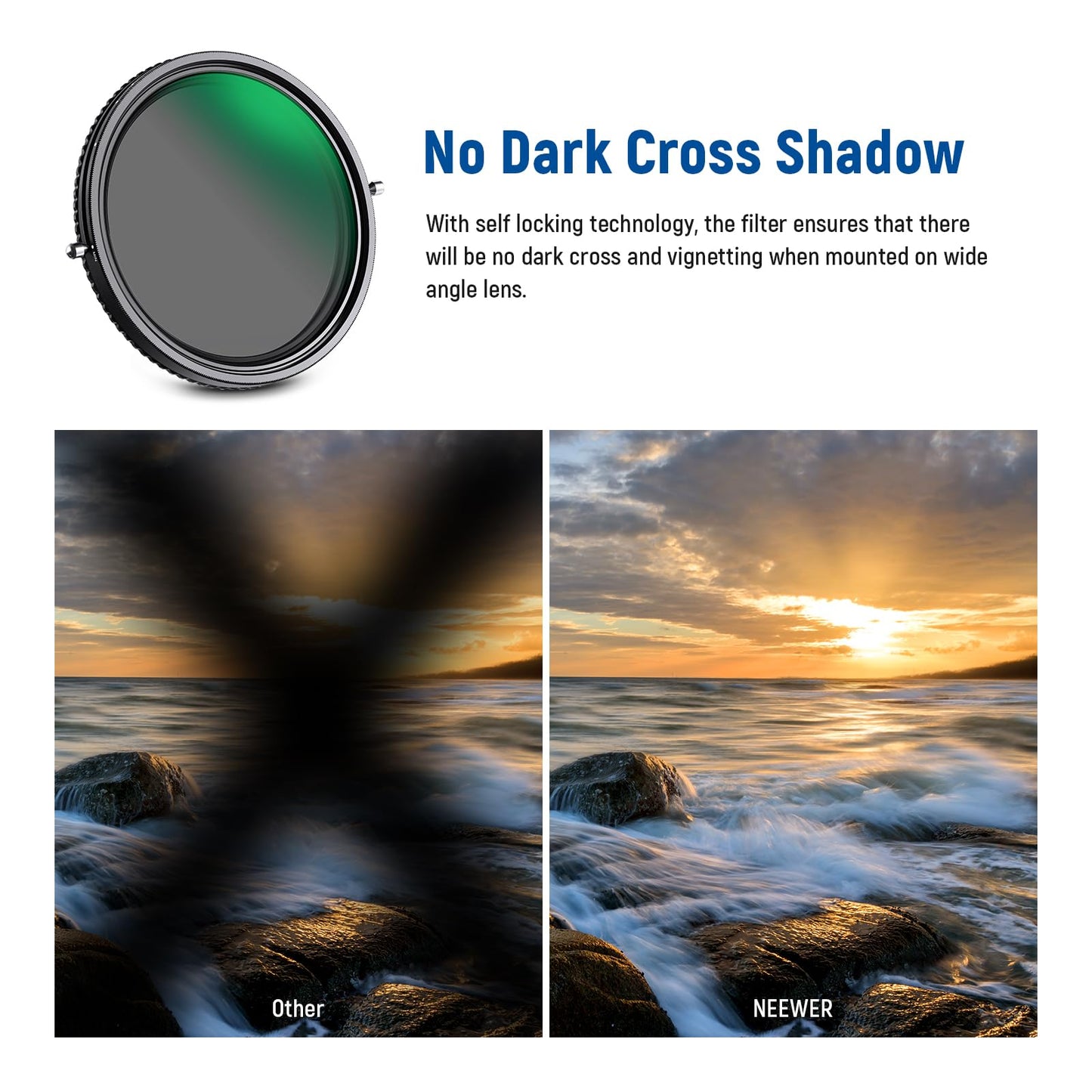 NEEWER 2 in 1 58mm Variable ND Filter ND2-ND32&CPL Circular Polarizer Filter