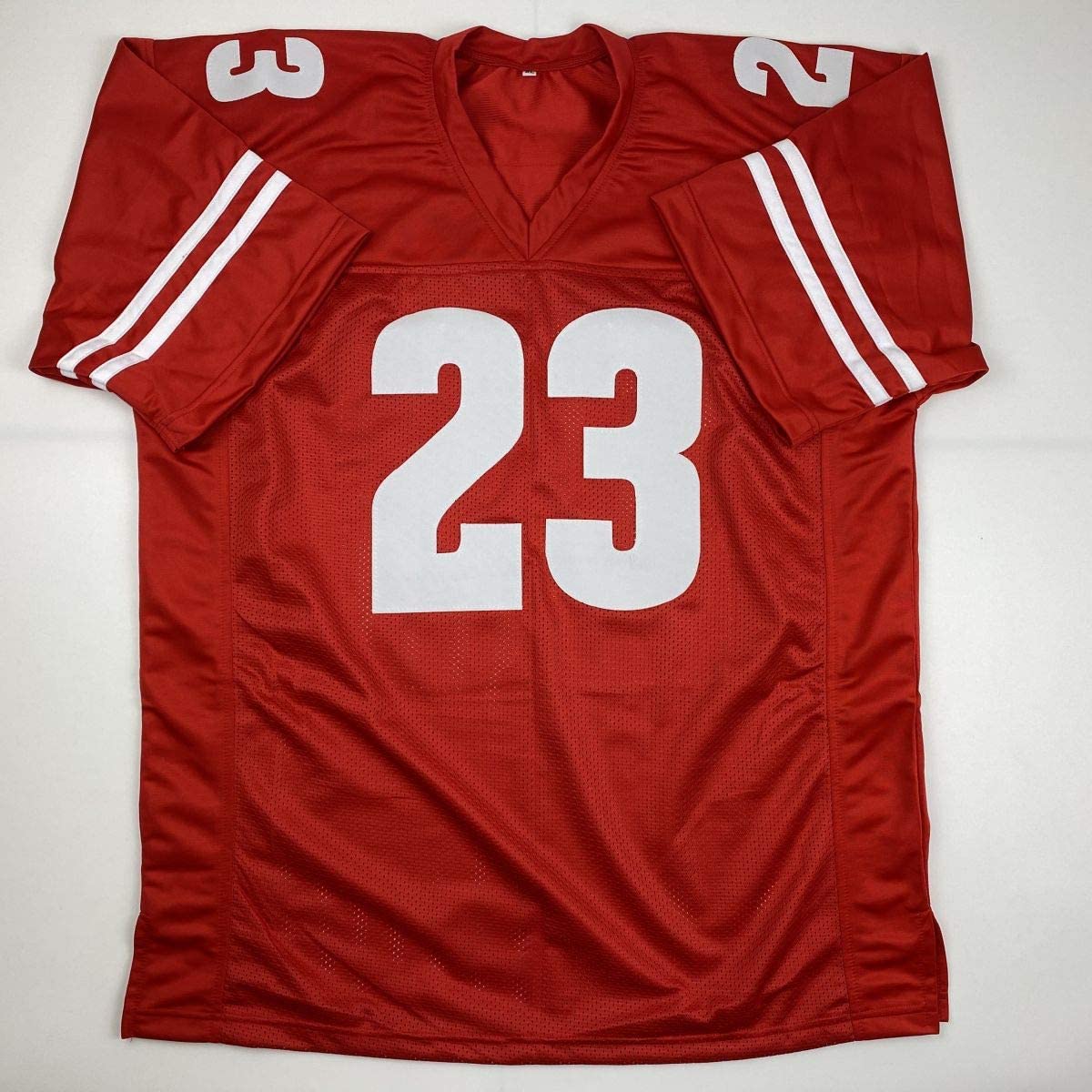 Autographed/Signed Jonathan Taylor Inscribed Wisconsin Red College Football Jersey JSA COA