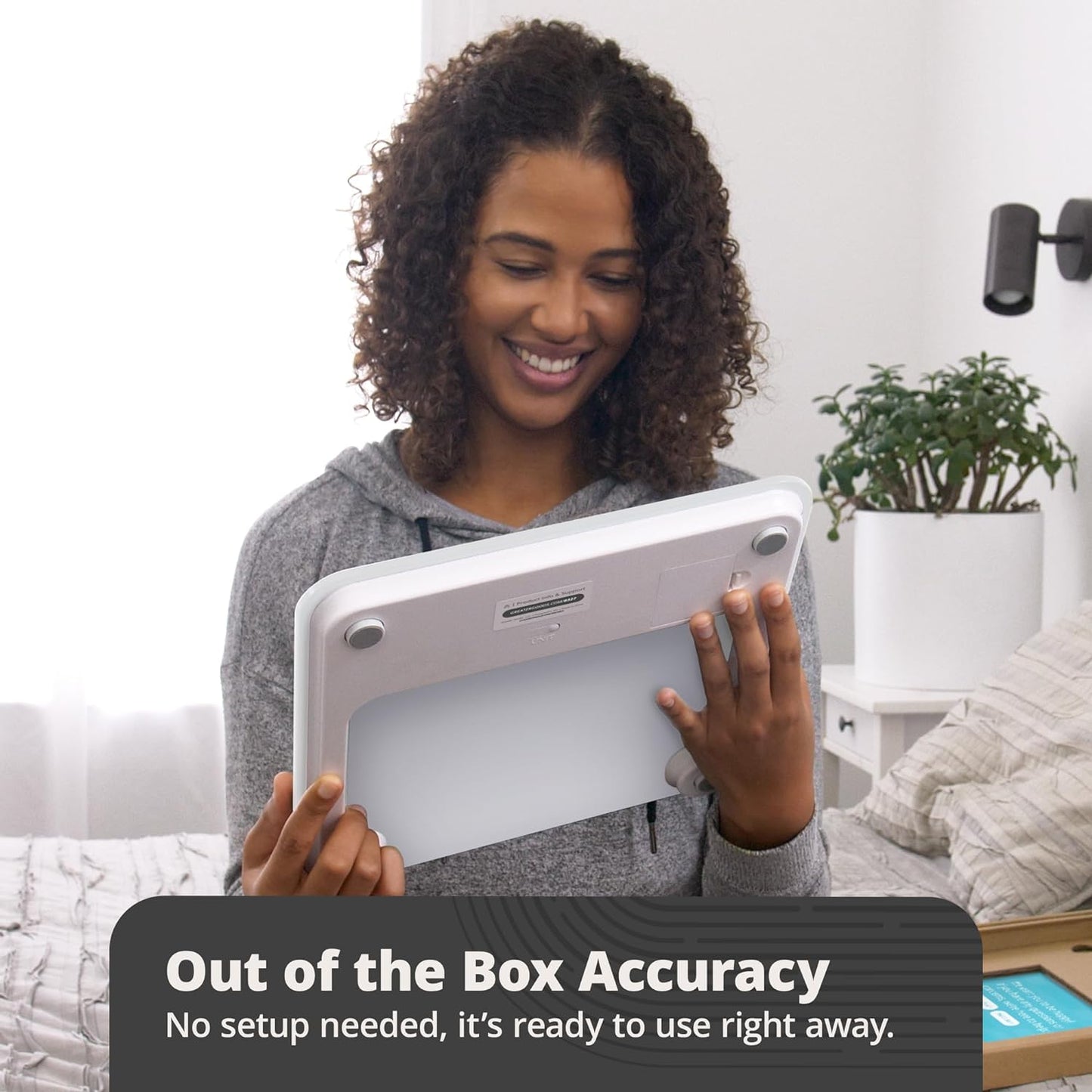 Greater Goods AccuCheck Scale for Body Weight, Bathroom Scale, Designed in St Louis, Ash Grey