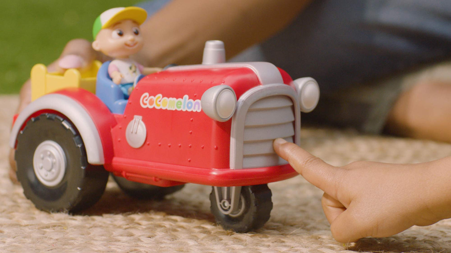 Cocomelon Official Musical Tractor w/Sounds & 3-inch JJ Figurine, Macdonald Song