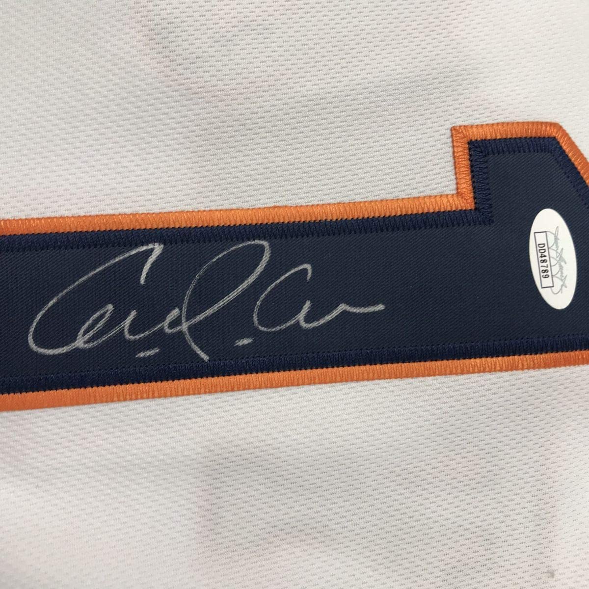 Autographed/Signed Carlos Correa Houston White Baseball Jersey JSA COA