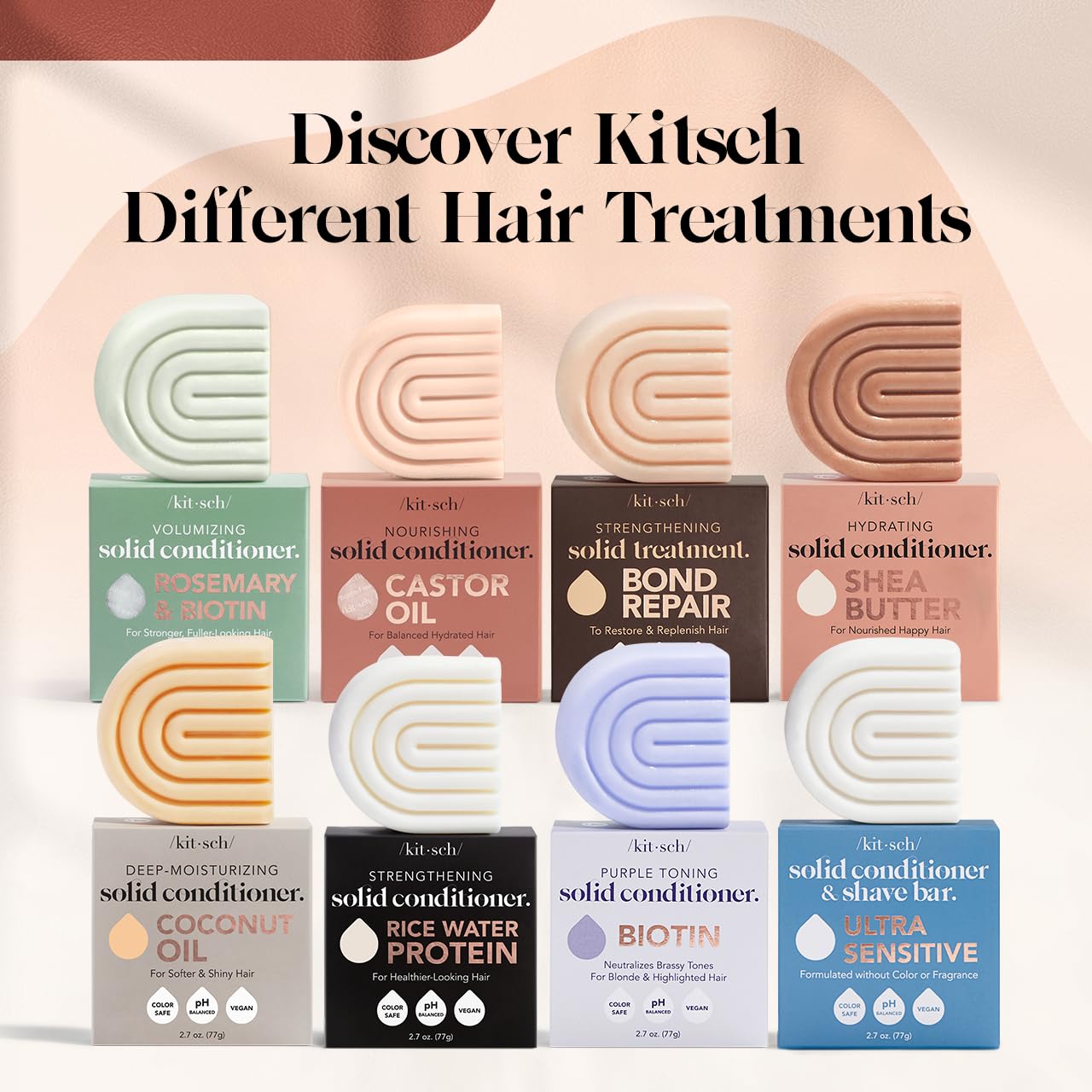 Kitsch Strengthening Solid Treatment Bond Repair To Restore Replenish Hair 2.7oz