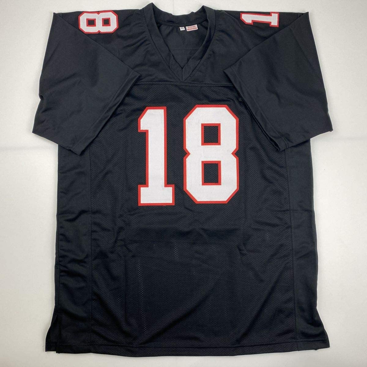 Autographed/Signed Calvin Ridley Atlanta Retro Black Football Jersey Beckett BAS COA