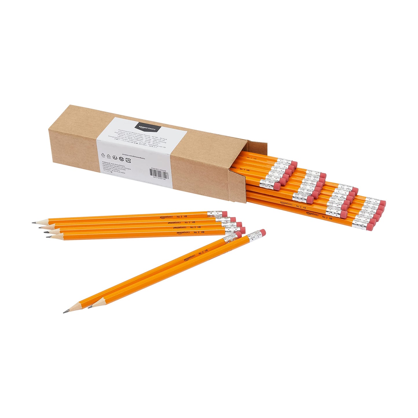 Woodcased #2 HB Pencils, 30ct Value, Pre-sharpened w/Erasers
