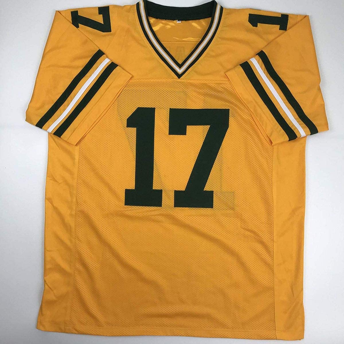 Autographed/Signed Davante Adams Green Bay Yellow Color Rush Football Jersey JSA COA