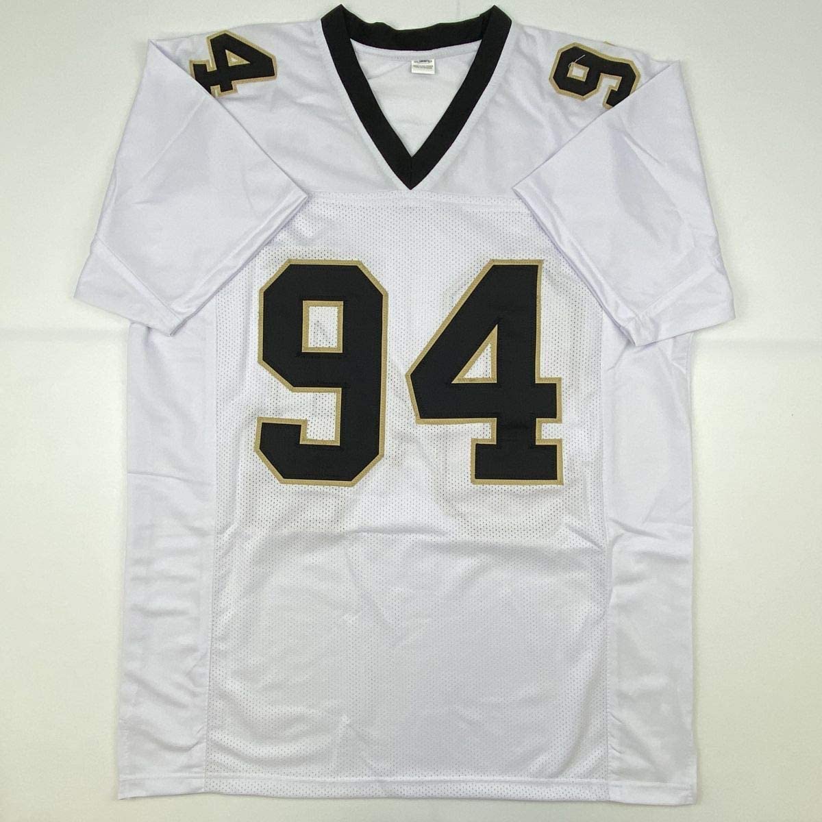 Autographed/Signed Cameron Cam Jordan New Orleans White Football Jersey JSA COA