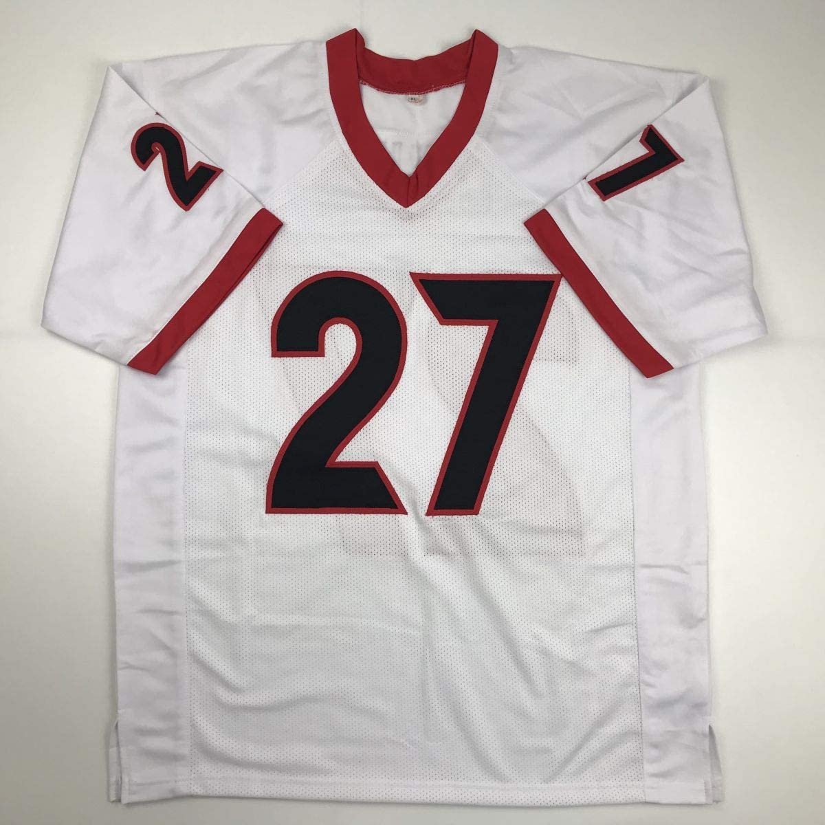 Autographed/Signed Nick Chubb Georgia White College Football Jersey JSA COA