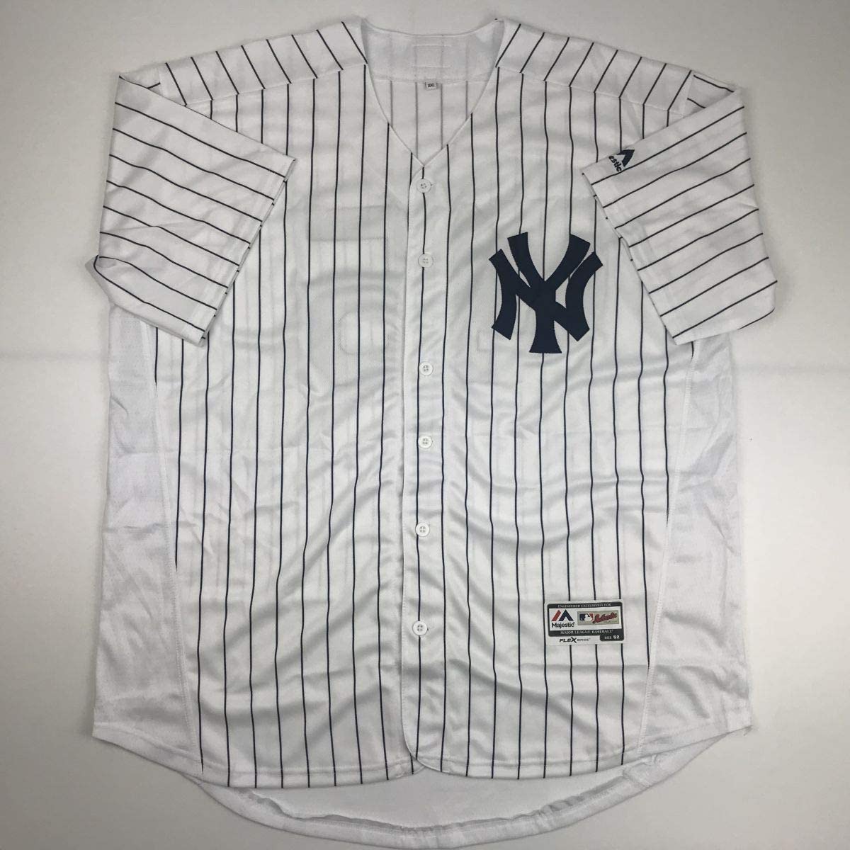 Autographed/Signed Luke Voit New York Pinstripe Baseball Jersey Beckett BAS COA