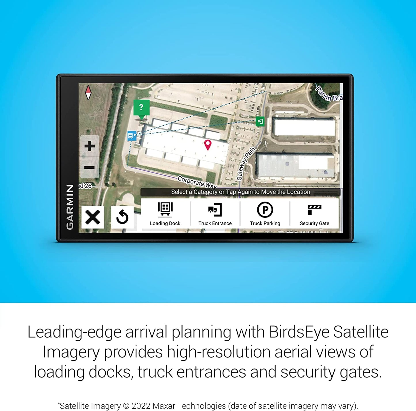 Garmin dēzl™ OTR610, Large, Easy-to-Read 6” GPS Truck Navigator, Custom Truck Routing, High-Resolution Birdseye Satellite Imagery, Directory of Truck & Trailer Services