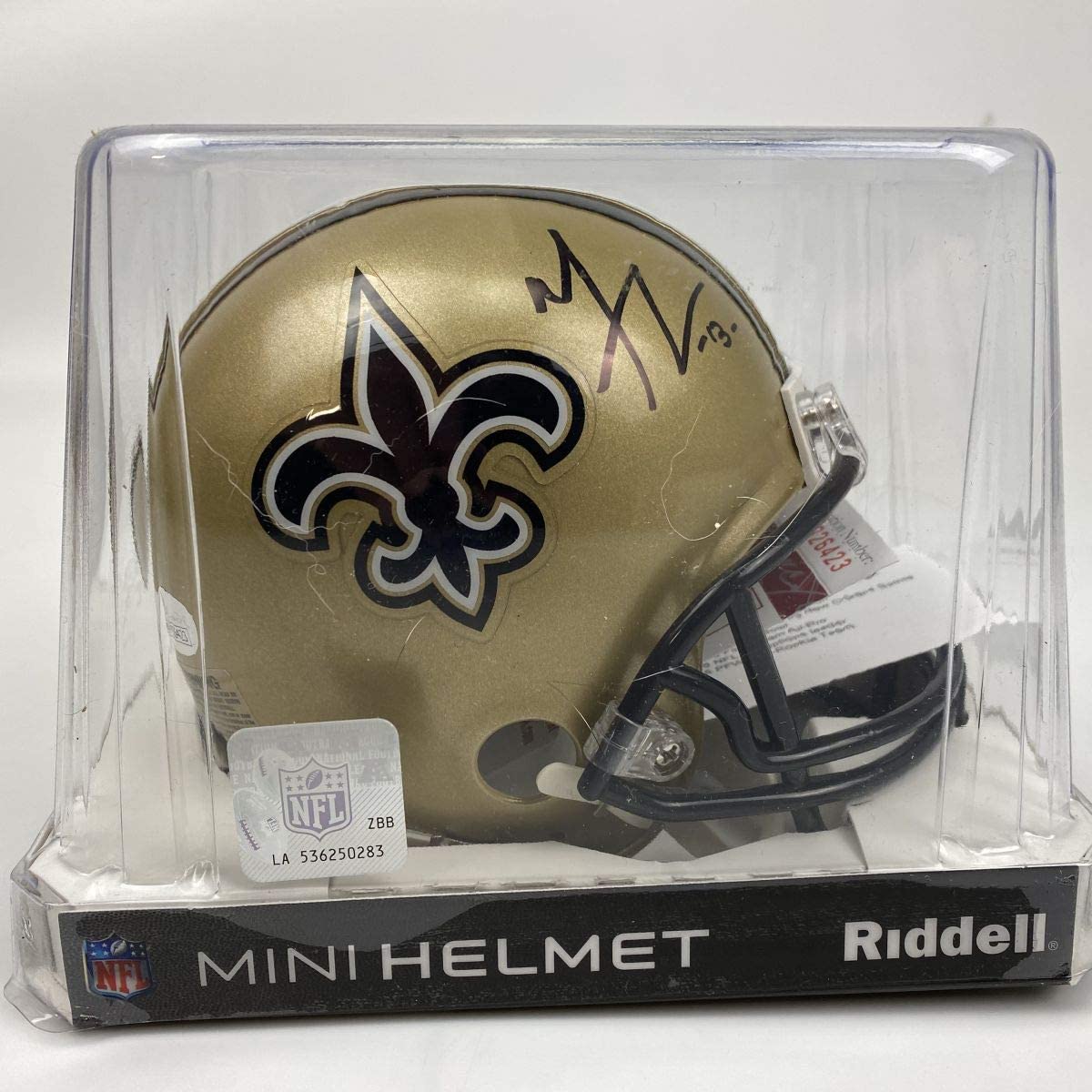 Autographed/Signed Michael Thomas New Orleans Saints Football Mini Helmet JSA COA