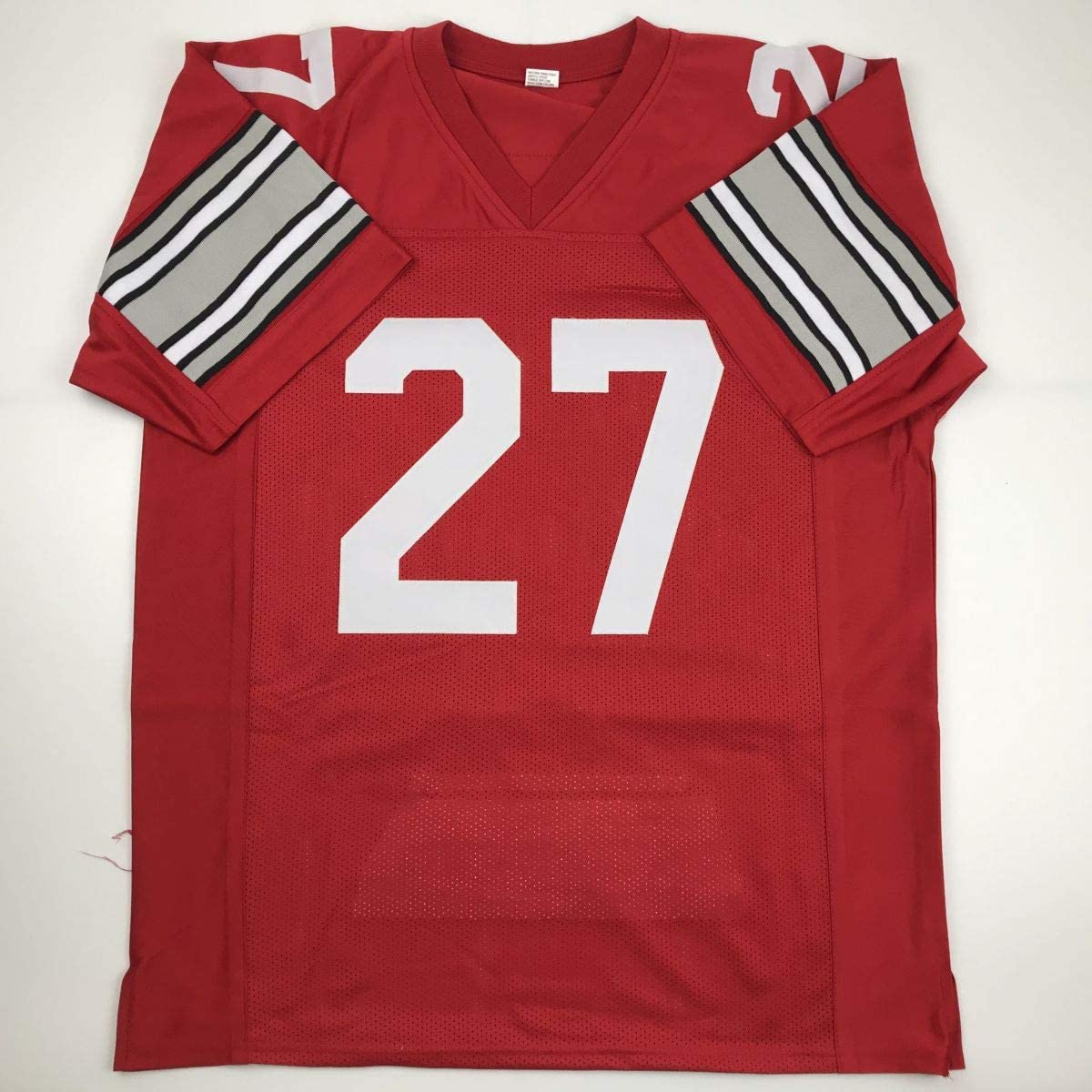 Autographed/Signed Eddie George Ohio State Red Stat College Football Jersey JSA COA