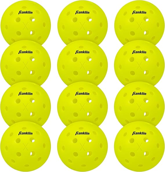 Franklin Sports X-40 Outdoor Pickleballs - Official Ball of USA Pickleball, APP Tour + Pickleball US Open - 3 Packs, 12 Packs, 36 Pickleball Buckets, 50, 100 + 400 Bulk Packs of Regulation Pickleballs