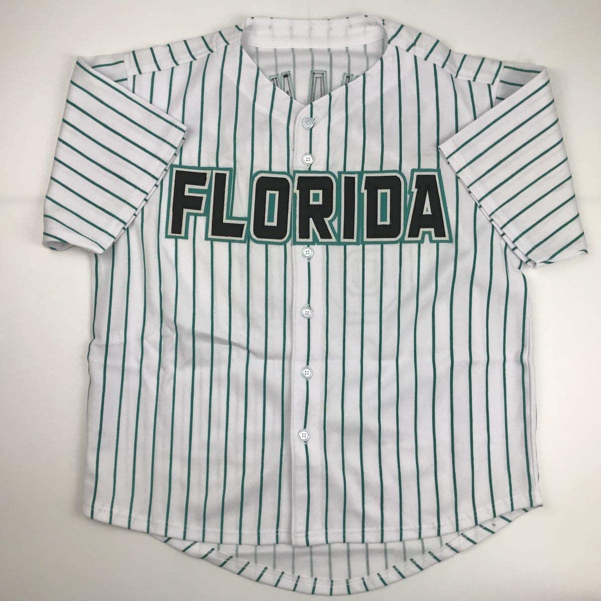 Autographed/Signed Livan Hernandez 97 WS MVP Florida Pinstripe Baseball Jersey PSA/DNA COA