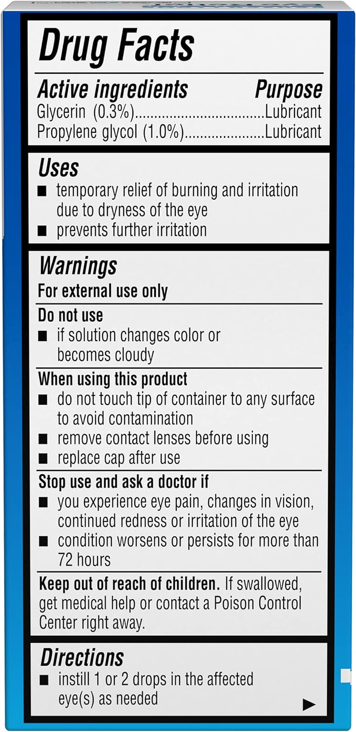 Advanced Eye Relief Eye Drops by Bausch & Lomb, for Dry Eyes & Redness Relief, 30 mL