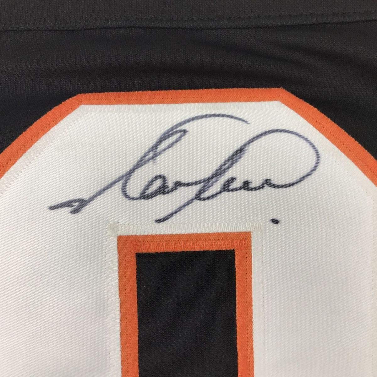 Framed Autographed/Signed Mark Recchi 35x39 Philadelphia Black Hockey Jersey Beckett BAS COA