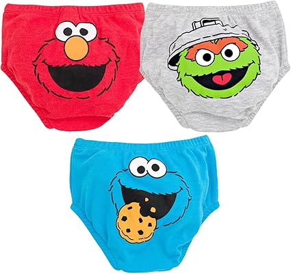 Sesame Street Elmo Cookie Monster Oscar the Grouch Baby 3 Pack Diaper Covers Newborn to Infant