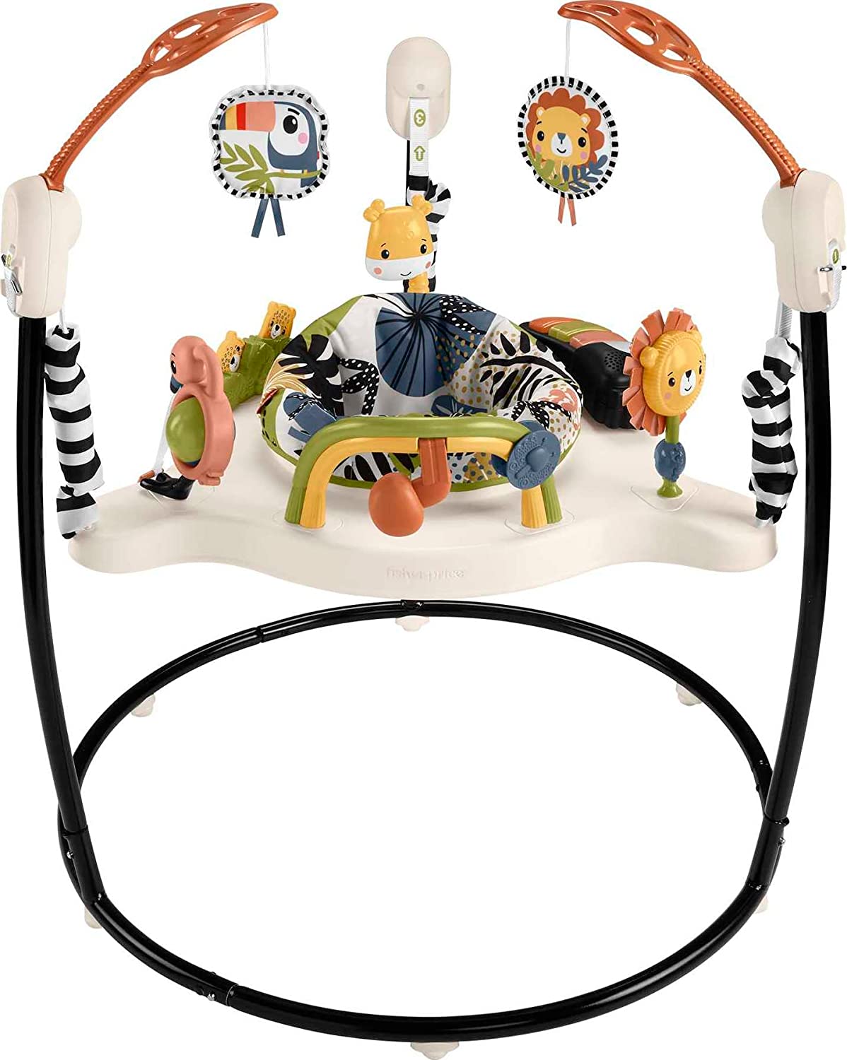 Fisher-Price Baby Bouncer Animal Activity Jumperoo With Music Lights Sounds And Developmental Toys For Infants