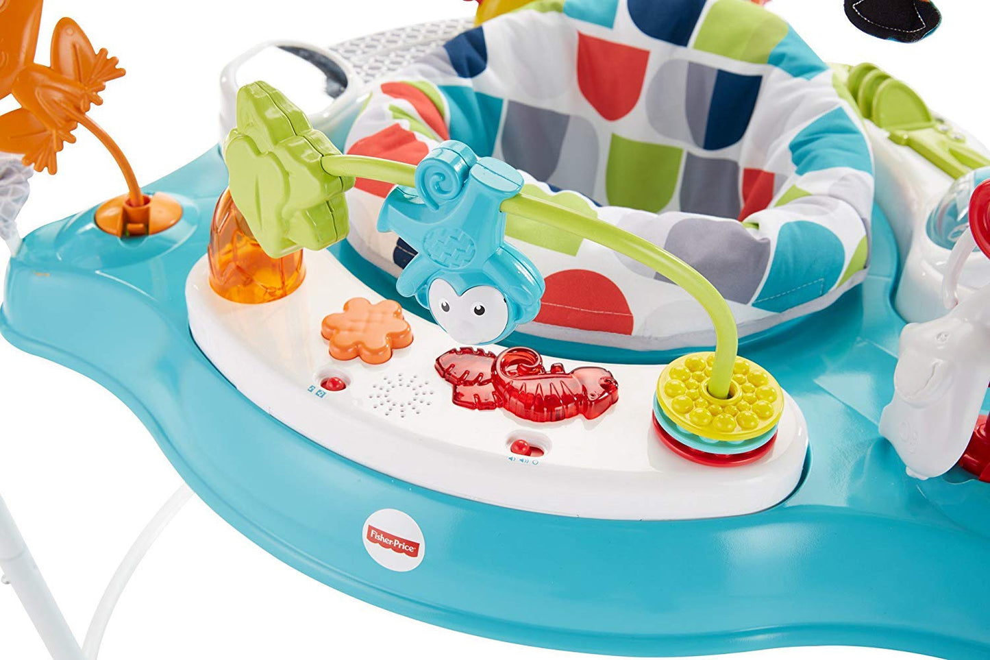 Fisher-Price Baby Bouncer Animal Activity Jumperoo With Music Lights Sounds And Developmental Toys For Infants