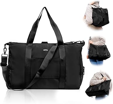Gym Bag for Women - 3-in-1 Duffle with Laptop & Yoga Mat Space, Personal Item Travel Bag with Shoe Compartment, Luggage Sleeve & Toiletries Pouch, Stylish Weekender & Carry On