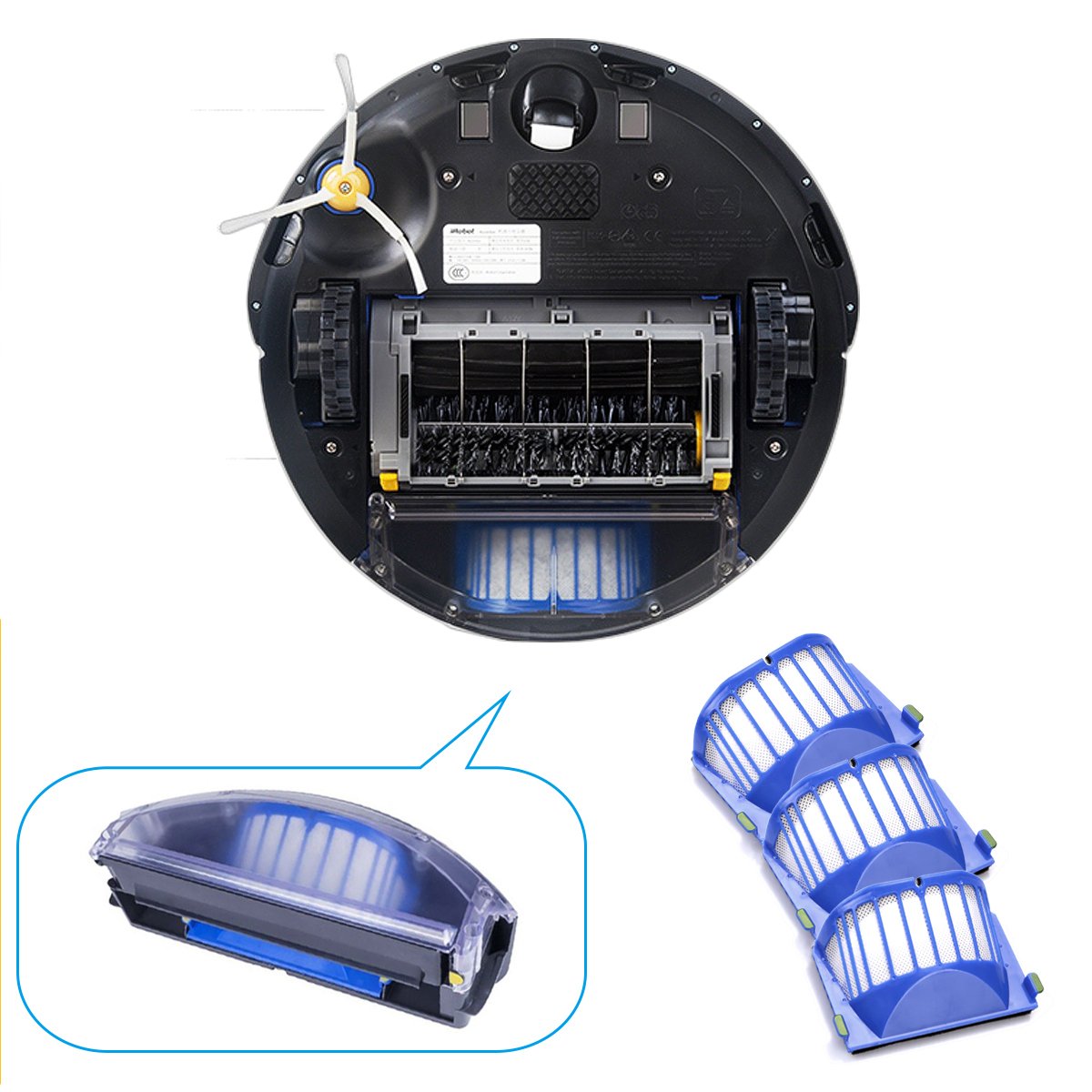 Replacement Parts for Irobot Roomba 500 600 610 620 650 Series Vacuum Cleaner