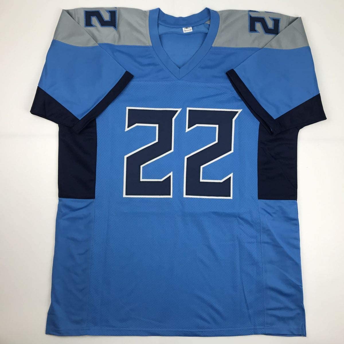 Autographed/Signed Derrick Henry Tennessee Titans Light Blue Football Jersey JSA COA