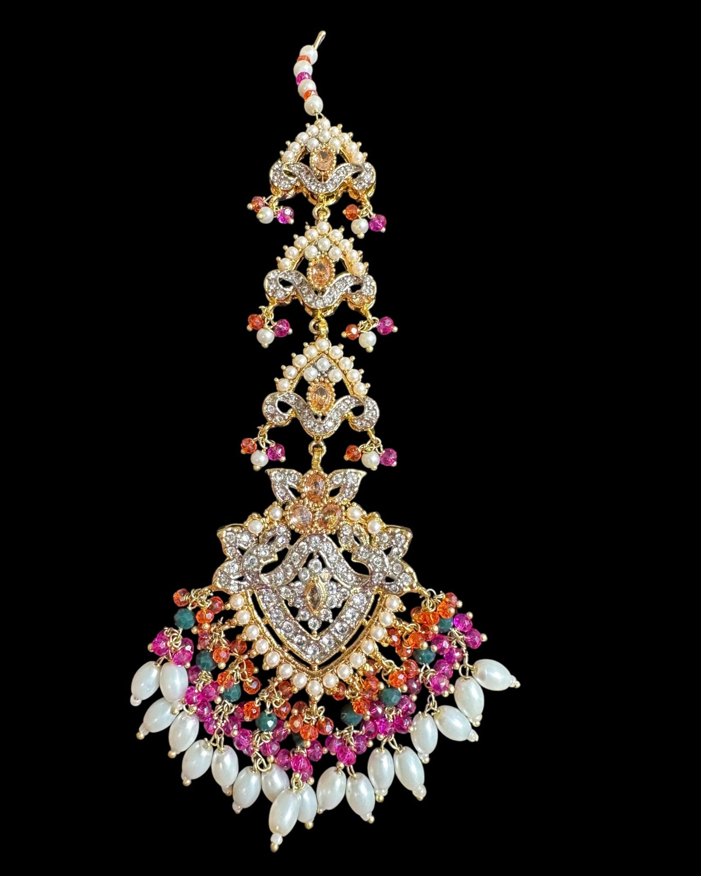 BR487 MAHAM bridal set in MULTICOLOR ( READY TO SHIP )