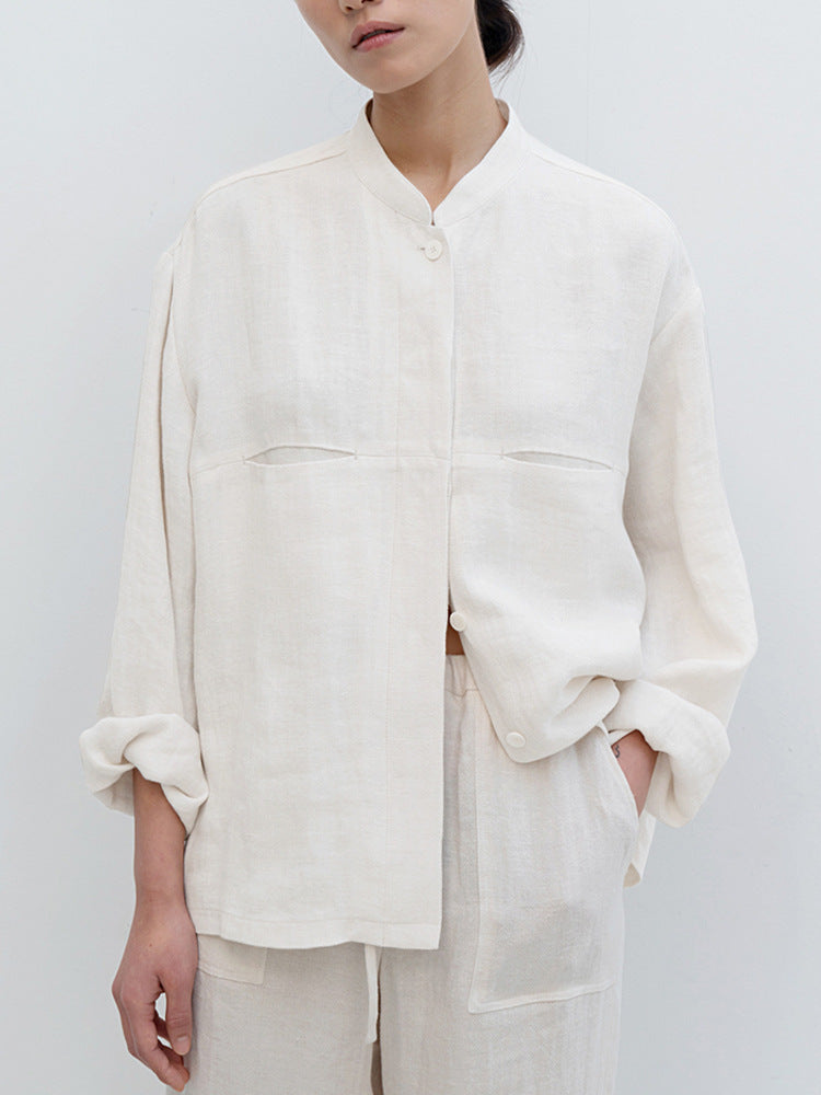 The Natural Edit – Pure Linen Pocket Shirt