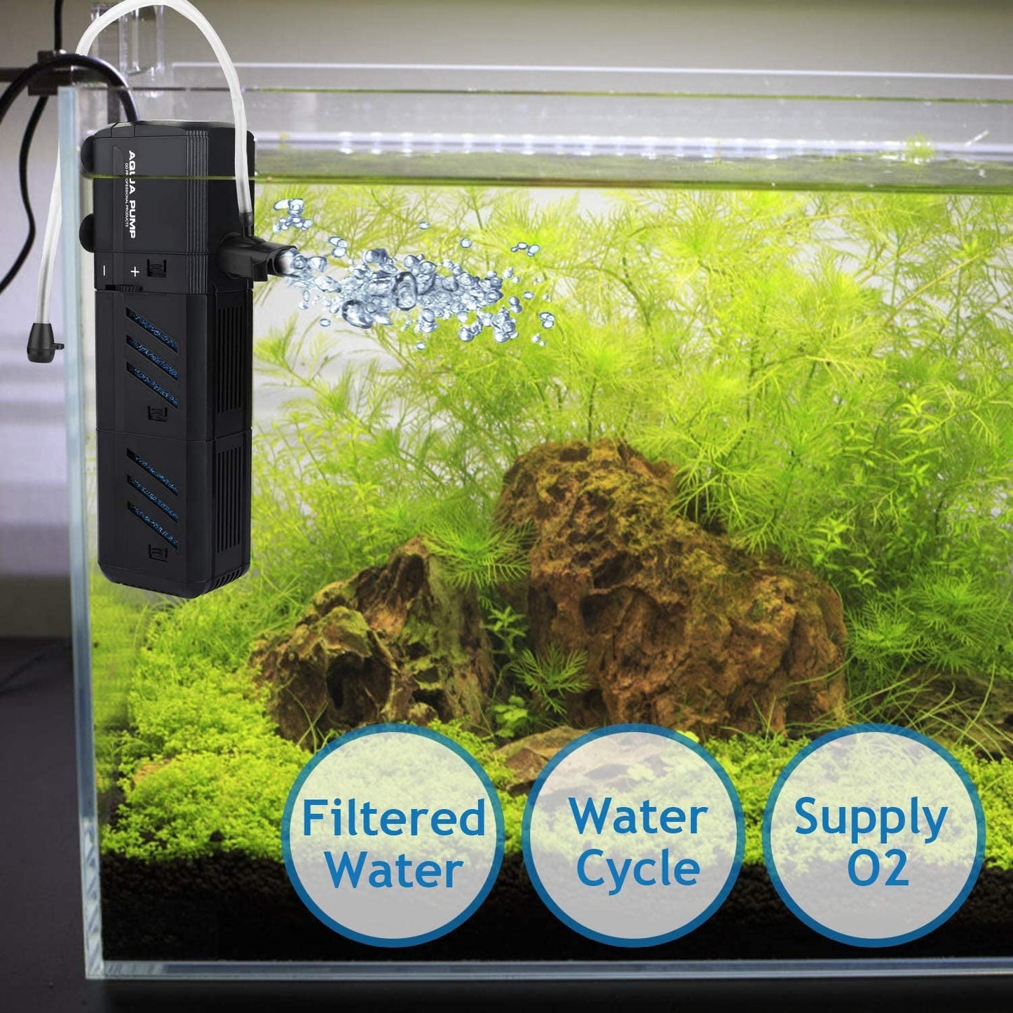 Adjustable Fish Tank Filter for 10-50 Gallon Fish Tank