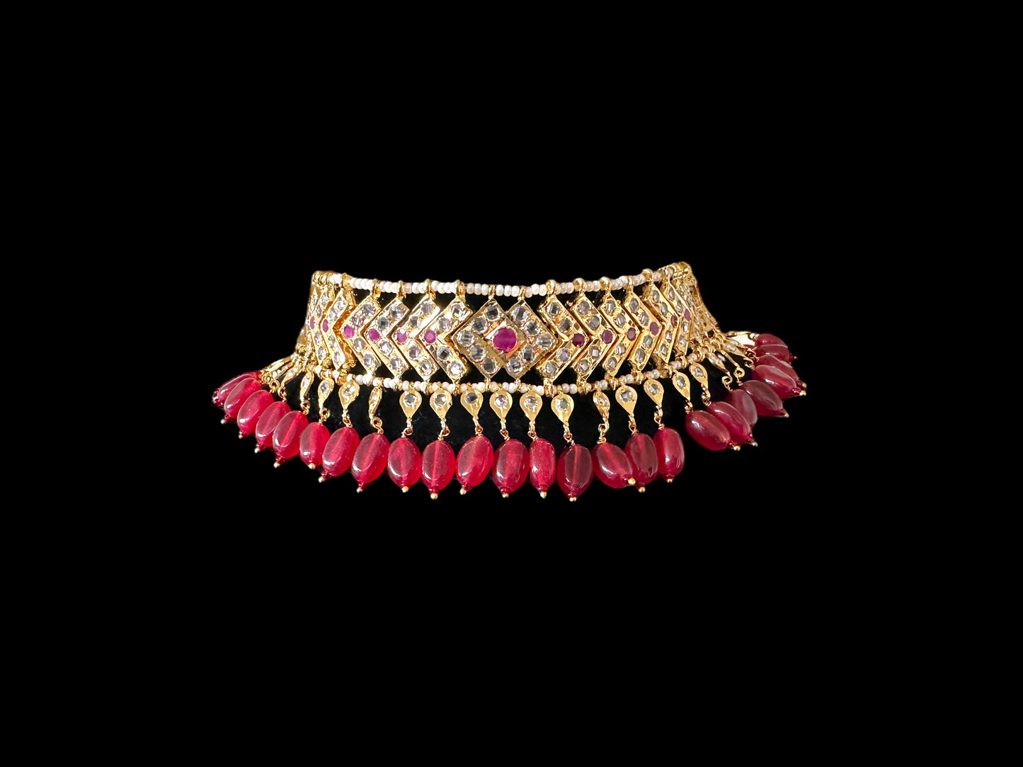 C308 Mahira v style choker with earrings( READY TO SHIP )