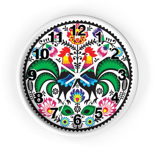 Wycinanki Wall Clock