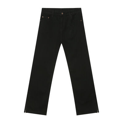 Side Zipper Slim Jeans - Sybaritic Boutique