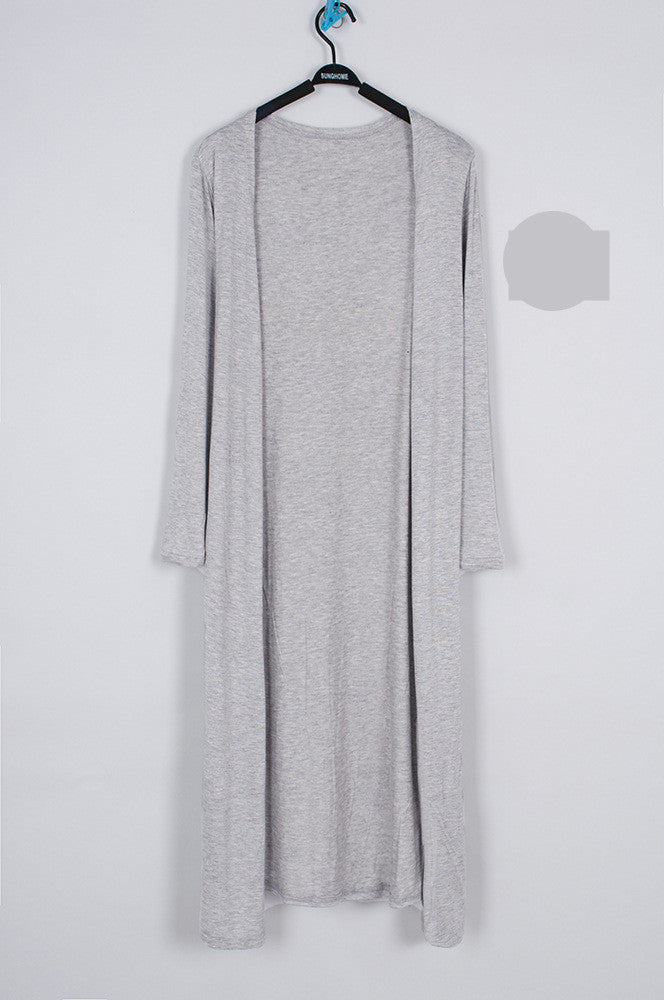 Lightweight Modal Drape Cardigan - Open Front Long Sleeve