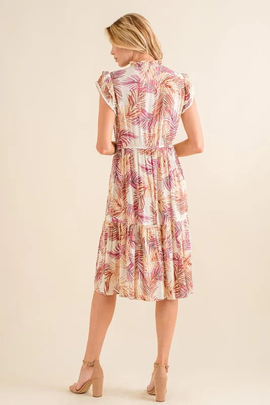 And The Why Boho Printed Tiered Dress