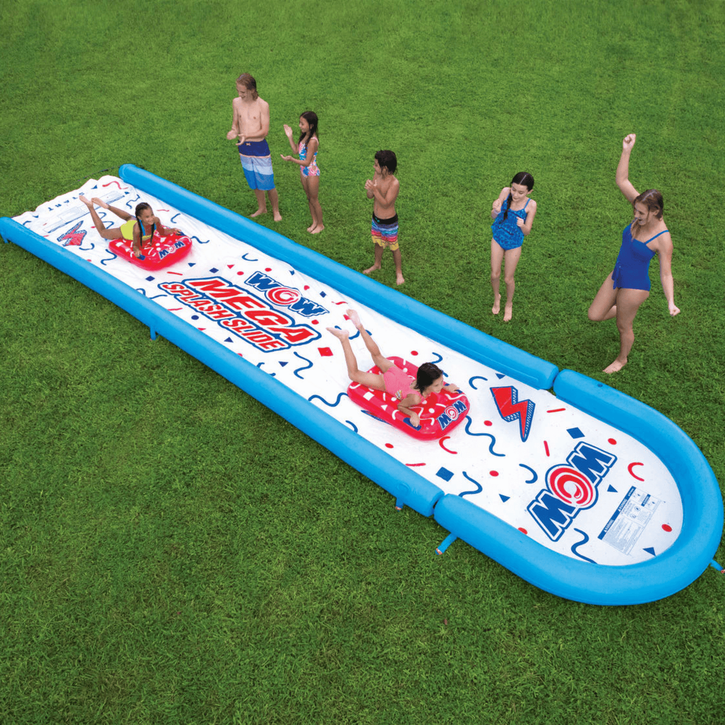 WOW Sports 25 Ft Mega Backyard Slide with Splash Pool