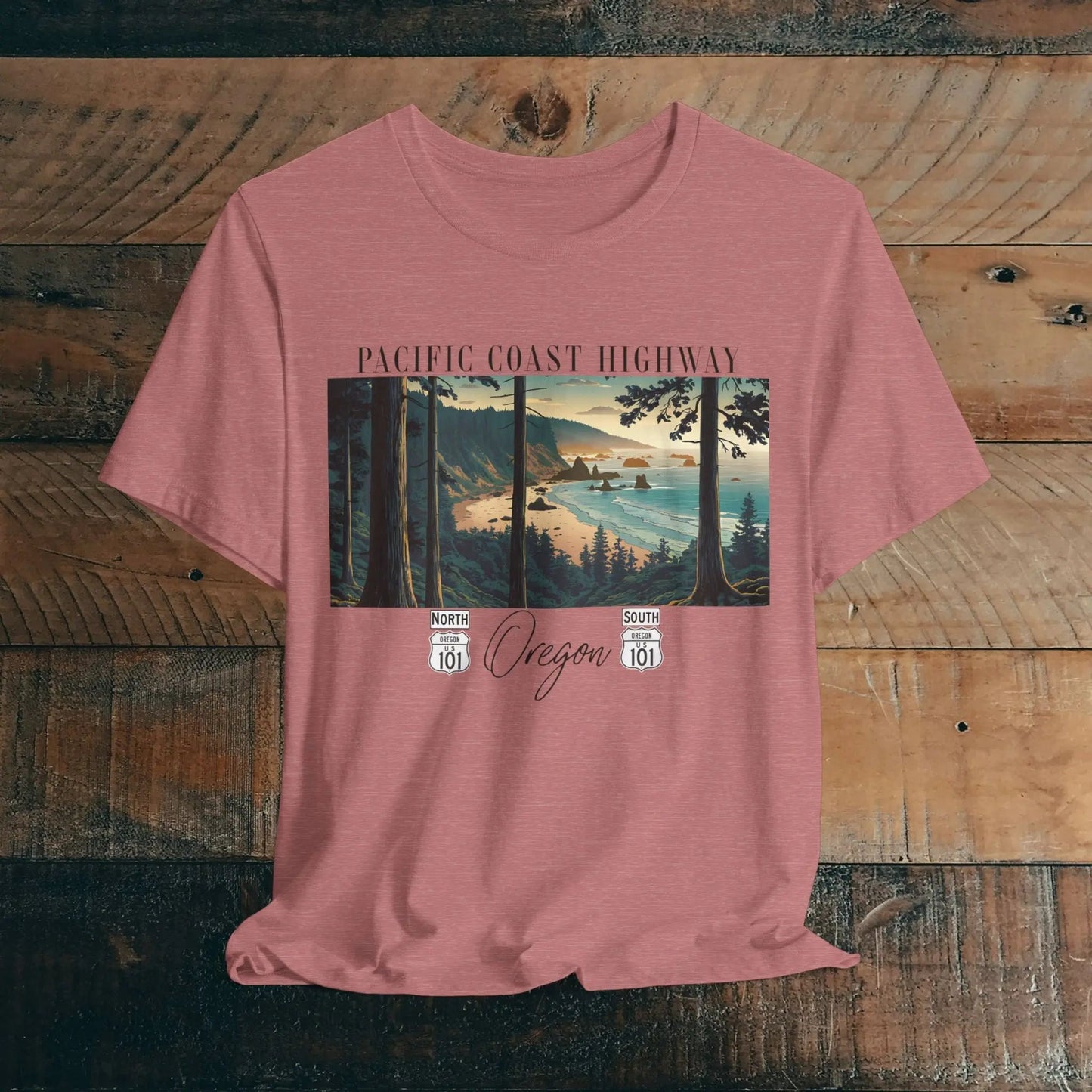 Oregon Coast Highway 101 Pacific Coast Highway Unisex Fit T-shirt PCH Tee