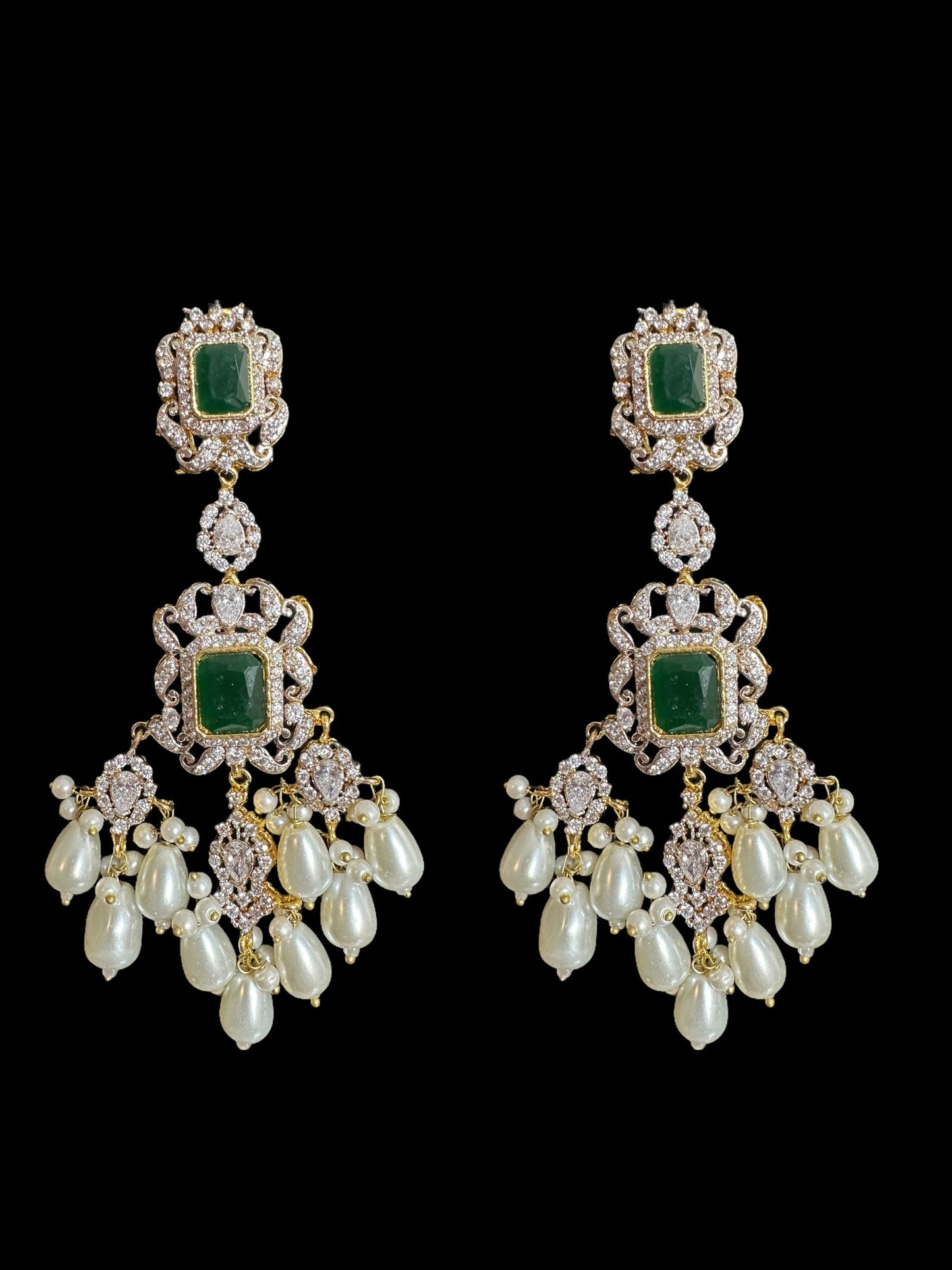 BR472 Farhat bridal set in green ( READY TO SHIP)